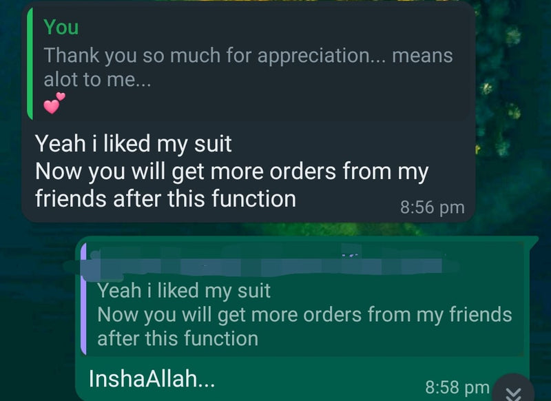 Customer review screenshot